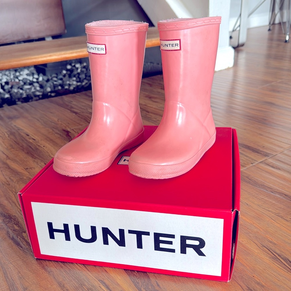 Hunter Rain Boots - Kids Toddler First Classic Pink US 9B